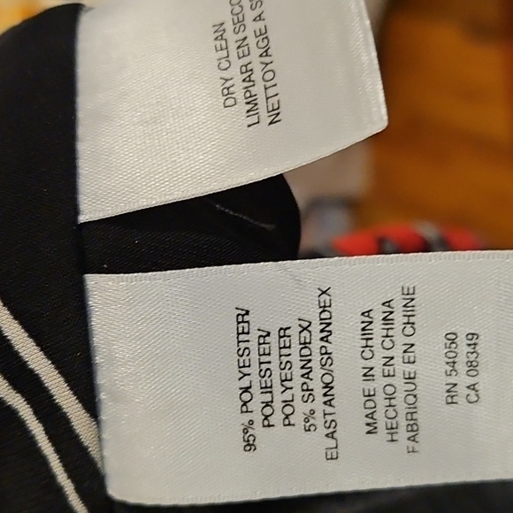 NWOT Jones New York Black Dress with Red and Blue Floral Pattern - Picture 4 of 11